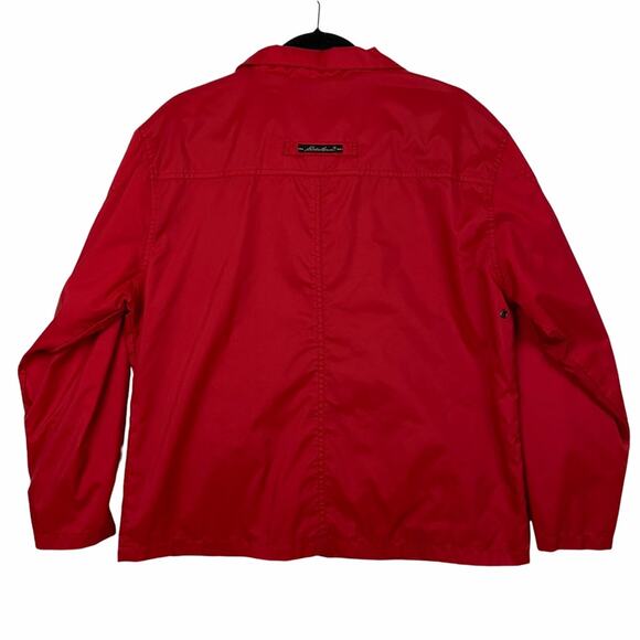 Eddie Bauer Red Full Zip Nylon Jacket Size Medium - Picture 3 of 9